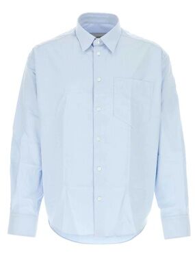 Ami Paris Ami de Coeur Logo Embossed Boxy Shirt Blue Men’s Small